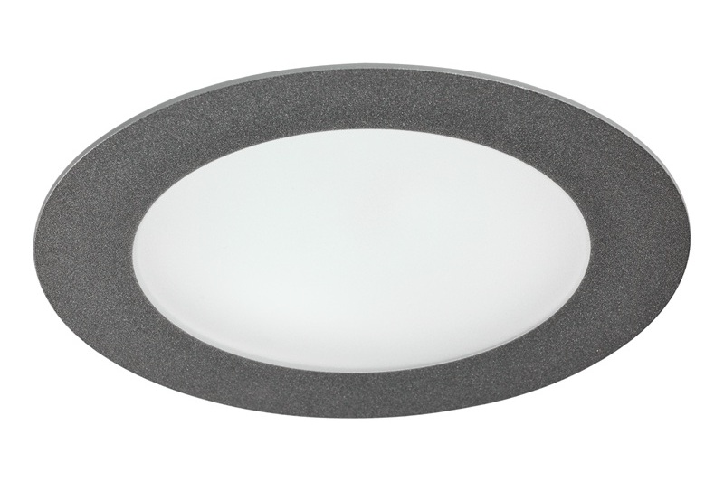 DOWNLIGHT LED 24W. REDONDO CRISTAL GRIS METALIZADO