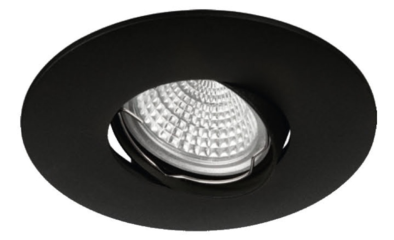 EMPOTRADO ALUMINIO GU-10 GRANDE NEGRO-