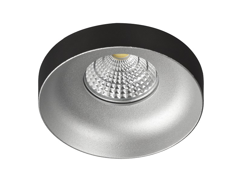 EMPOTRADO ALUMINIO GU-10 NEGRO-PLATA-