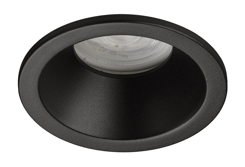EMPOTRADO GU-10 ALUMINIO BAÑO IP NEGRO-