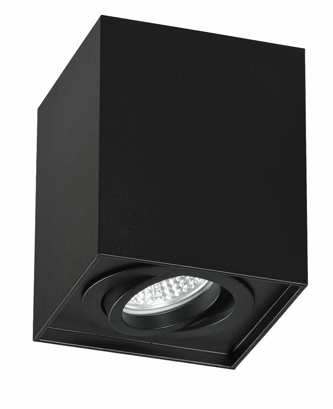 CUBO SUPERFICIE GU-10 NEGRO-