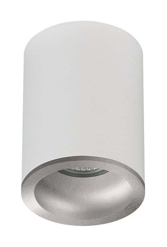 CILINDRO SUPERFICIE GU-10 BLANCO-PLATA IP-65-