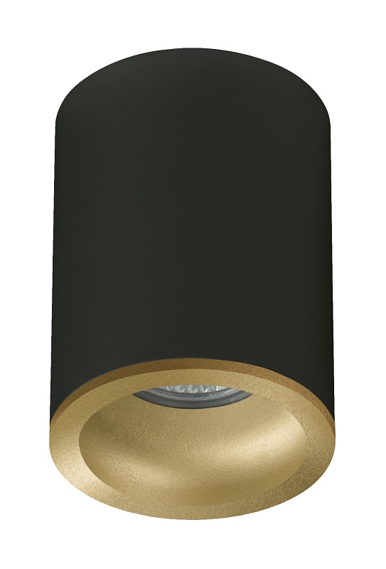 CILINDRO SUPERFICIE GU-10 NEGRO-ORO IP-65-