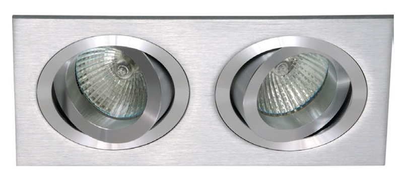 EMPOTRADO GU-10 ALUMINIO DOBLE-