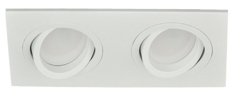 EMPOTRADO ALUMINIO GU-10 DOBLE BLANCO-