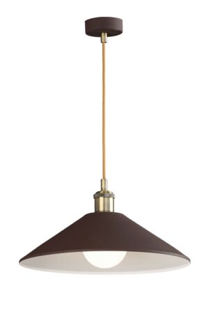 COLGANTE PLANCHA E-27 MARRON OXIDO-
