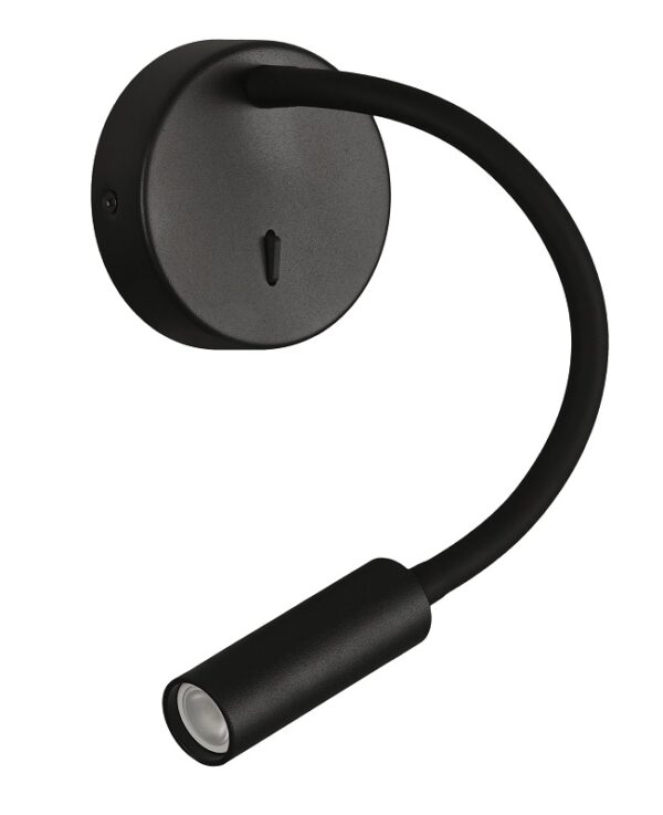 APLIQUE LECTOR 3W. G-9 FLEXIBLE NEGRO-