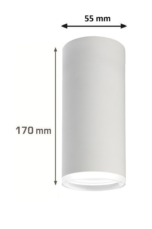 CILINDRO SUPERFICIE GU-10 BLANCO DIFUSOR-