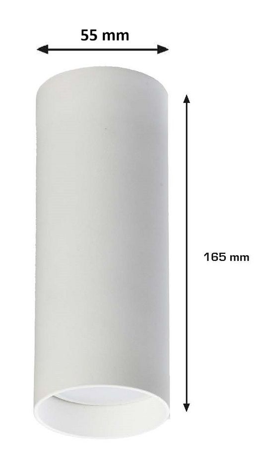 CILINDRO SUPERFICIE GU-10 BLANCO 165mm-