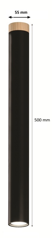 CILINDRO SUPERFICIE GU-10 NEGRO MADERA-