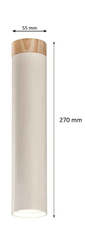 CILINDRO SUPERFICIE GU-10 BLANCO MADERA-