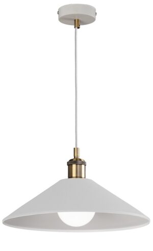 COLGANTE PLANCHA E-27 BLANCO CUERO-