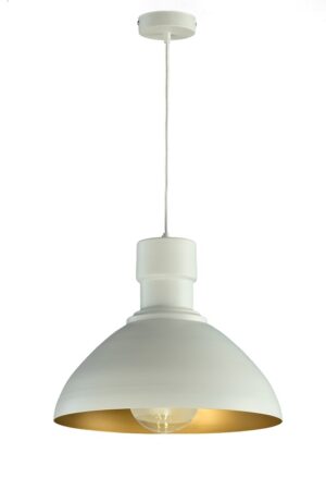 COLGANTE PLANCHA ALUMINIO E-27 BLANCO-