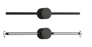 APLIQUE BAÑO 15W. ROTACION NEGRO-