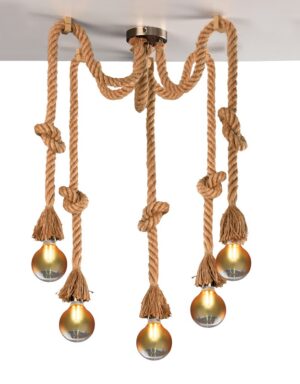 PENDEL SOGA DESPLAZADO 5 LUCES E-27-