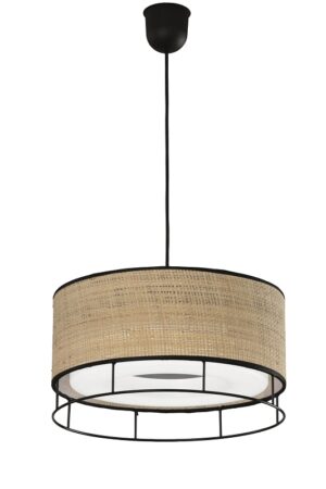COLGANTE TELA RAFIA E-27 CILINDRICO-