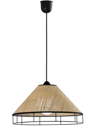 COLGANTE TELA RAFIA E-27 CONICO-