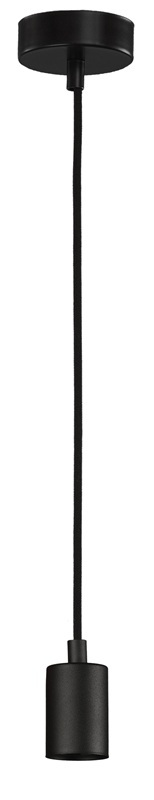 PENDEL BOMBILLA E-27 NEGRO-