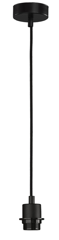 PENDEL PANTALLA E-27 NEGRO-