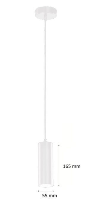 COLGANTE CILINDRO GU-10 BLANCO-