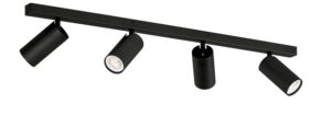 REGLETA FOCO 4 LUCES GU-10 NEGRO-