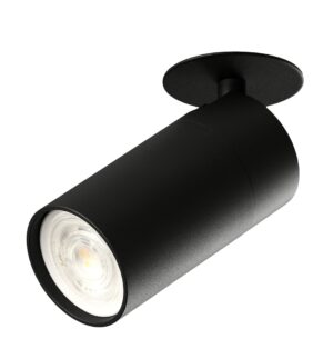 FOCO 1 LUZ GU-10 EMPOTRADO NEGRO-