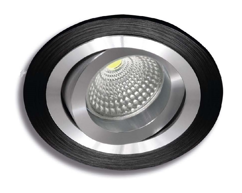 EMPOTRADO GU-10 ALUMINIO-NEGRO-