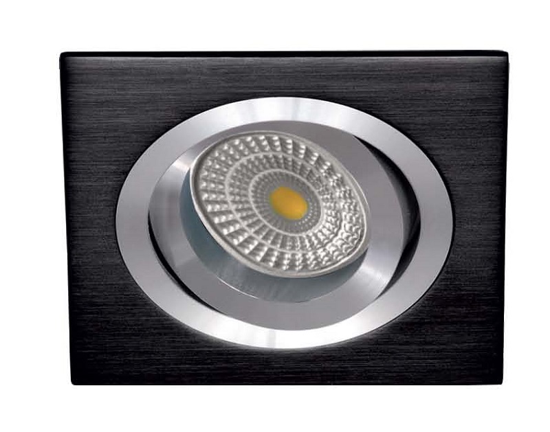 EMPOTRADO GU-10 NEGRO-ALUMINIO-