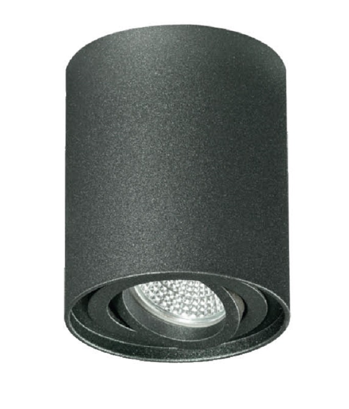 CILINDRO SUPERFICIE GU-10 GRIS METALIZADO