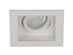 EMPOTRADO ALUMINIO GU-10 CUADRADO BLANCO-