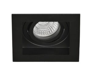 EMPOTRADO ALUMINIO GU-10 CUADRADO NEGRO-