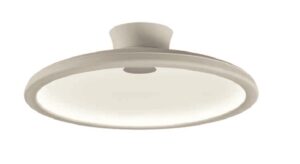 PLAFON 40W. LUZ INDIRECTA ALUMINIO BLANCO-