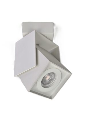 FOCO SUPERFICIE CUBO GU-10 BLANCO-